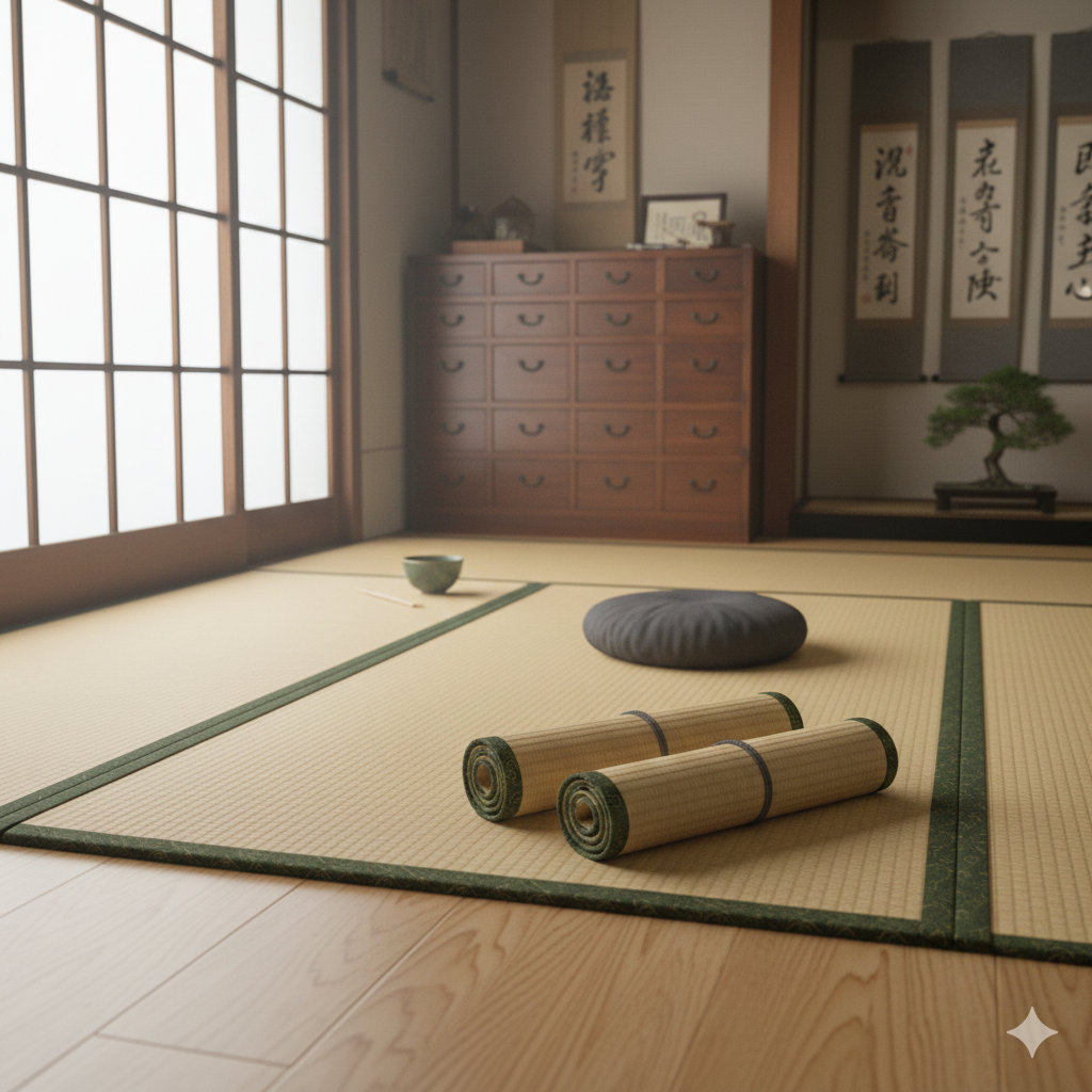 Esterillas de tatami finas para meditación - Imagen 2