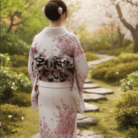 Kimono Sakura Blanco - Elegancia Floral de Japón - Imagen 4