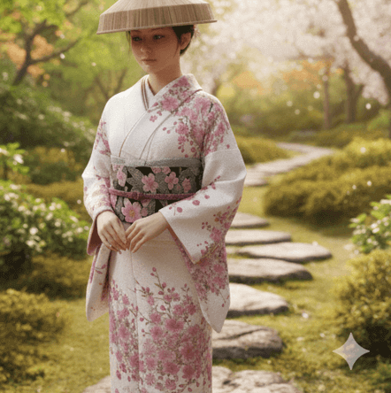 Kimono Sakura Blanco - Elegancia Floral de Japón - Imagen 3
